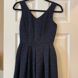 Navy Jacquard Dress Size XS